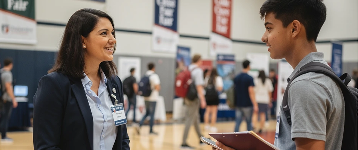 College fair interaction